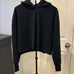 FP Movement by Free People Black Cropped Hoodie